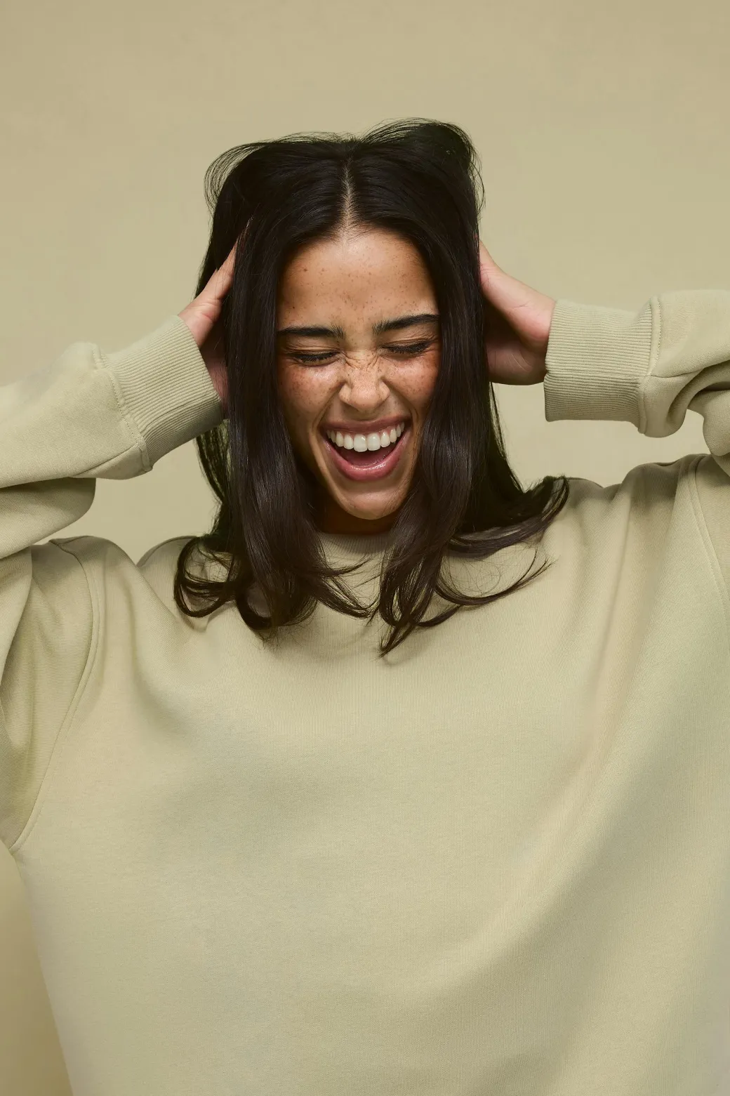 Oversized crew neck sweater