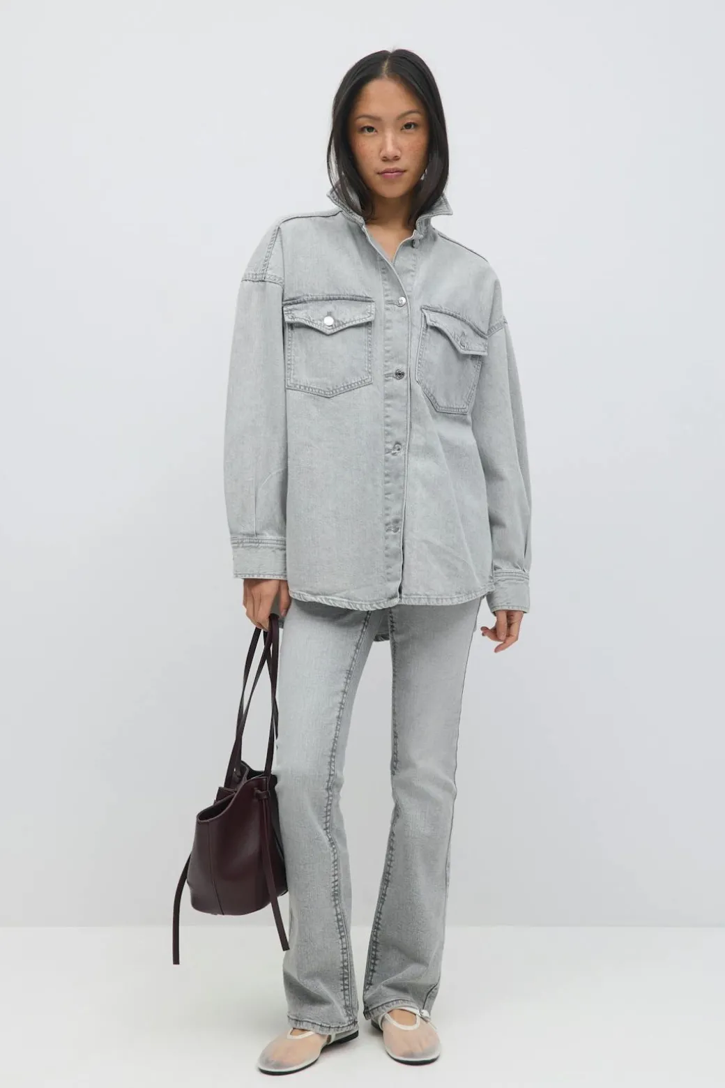 Oversize denim shirt
