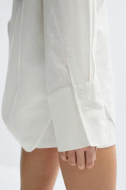 Oversized linen blend shirt