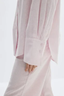 Oversized linen blend shirt