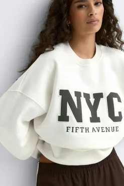 Oversized printed sweater
