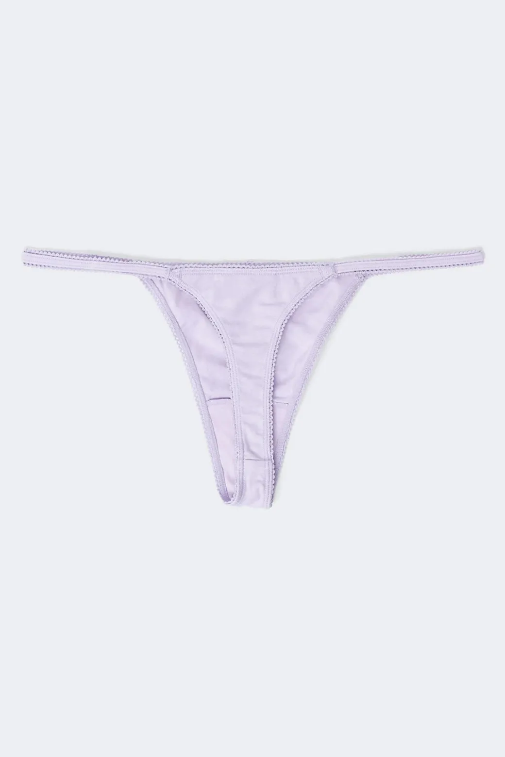 3-pack cotton picot thong
