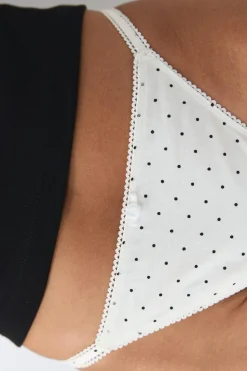 3-pack cotton picot thong