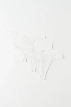 3-pack lace string
