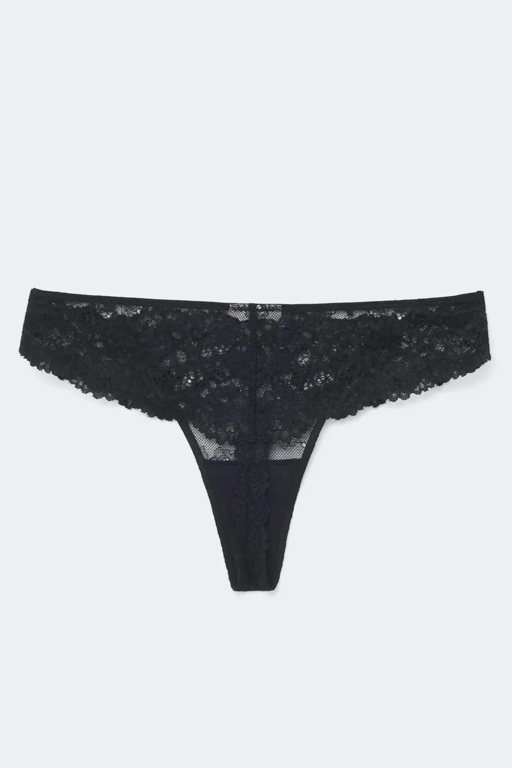 3-pack scallop lace thong