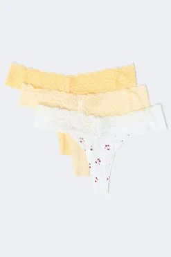 3-pack soft micro thong