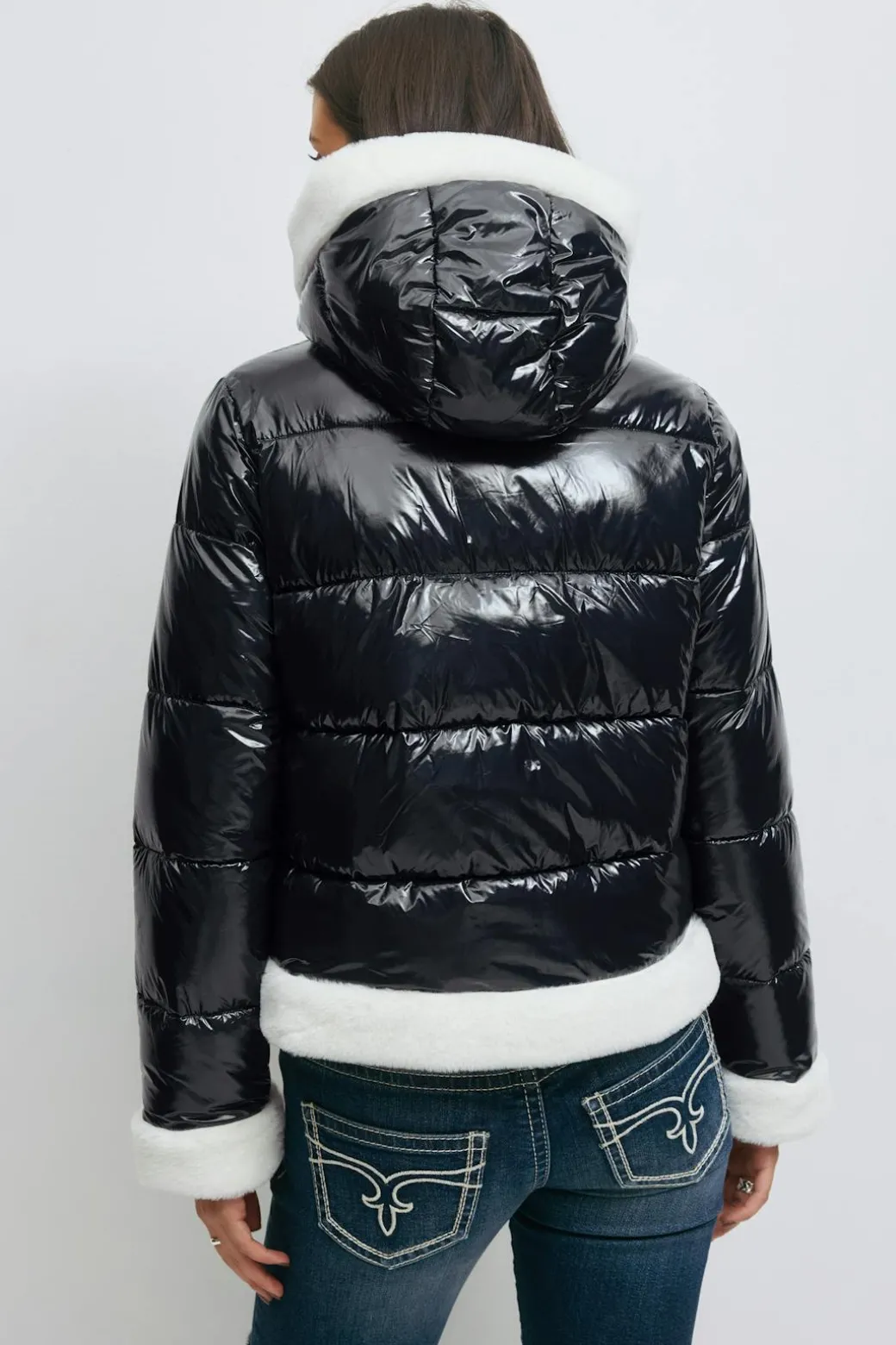 14+ padded fur jacket