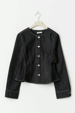 Peplum denim jacket
