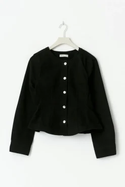 Peplum denim jacket