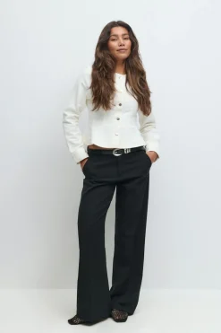 Peplum denim jacket