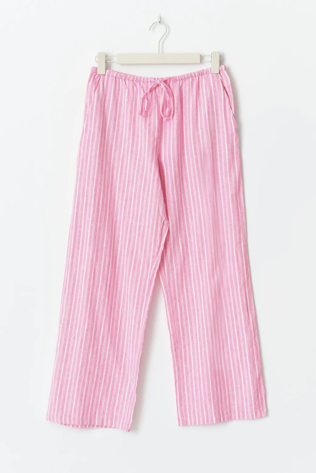 petite linen blend trousers