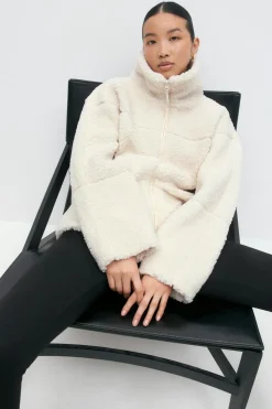 Pile zip jacket
