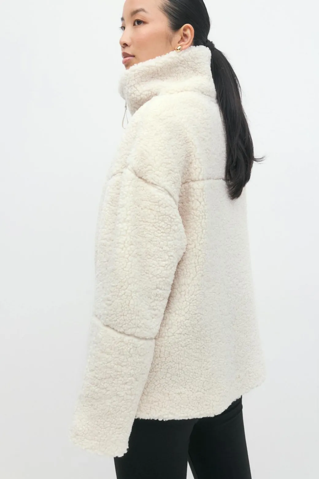 Pile zip jacket