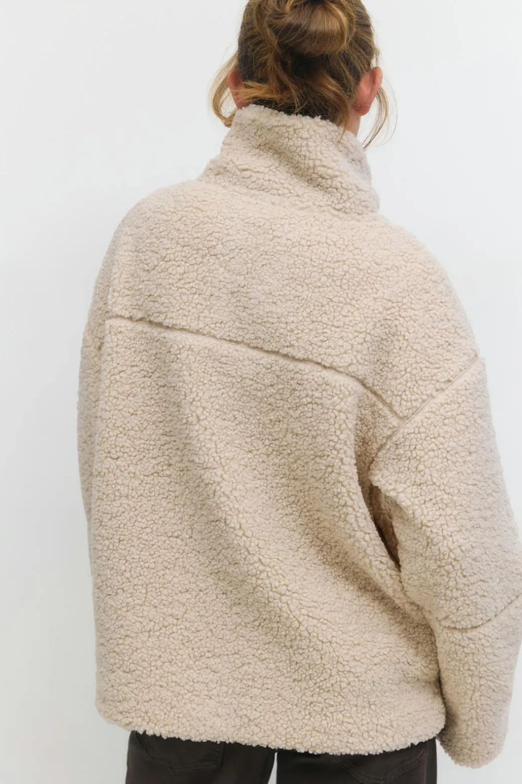 Pile zip jacket