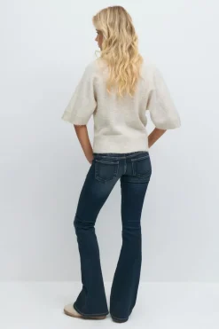 14+ pleated flare jeans