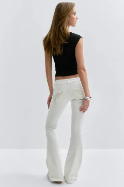 14+ pleated flare jeans