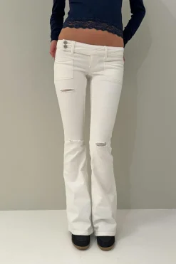 14+ pleated flare jeans tall