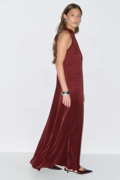 Pleated maxi dress