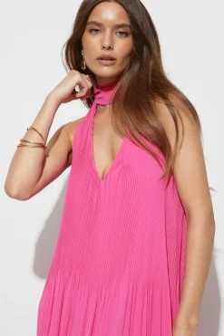 Pleated maxi dress