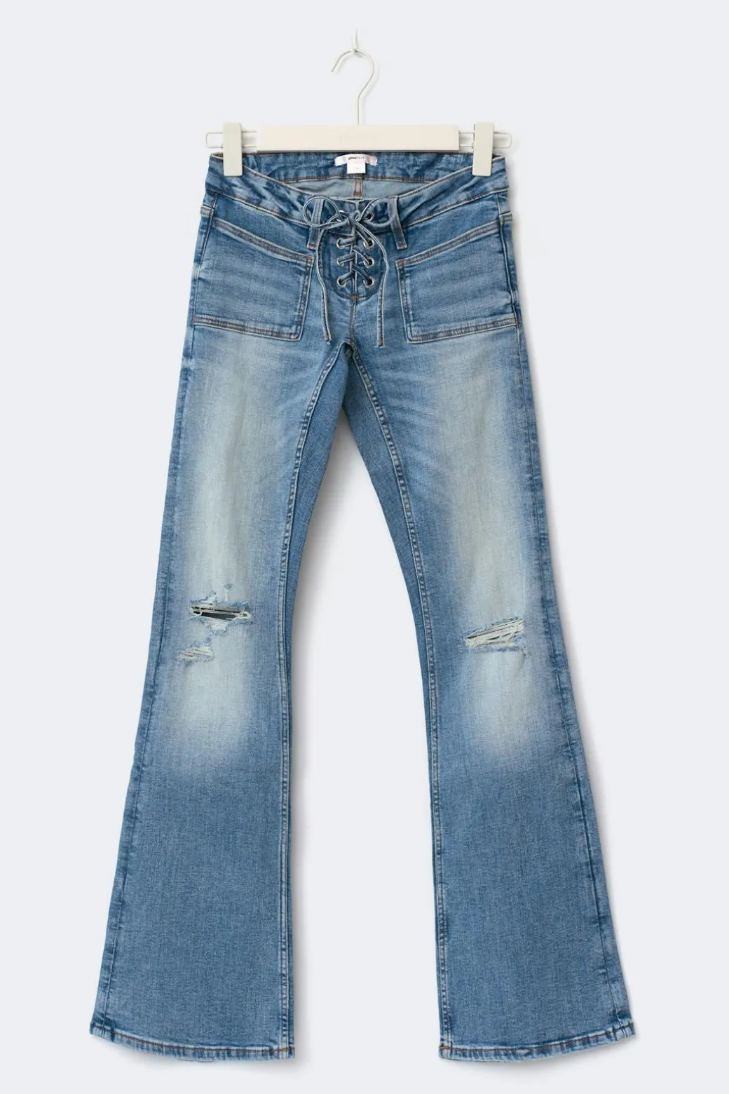 14+ pleated tie jeans