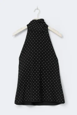 Polka dot knitted top