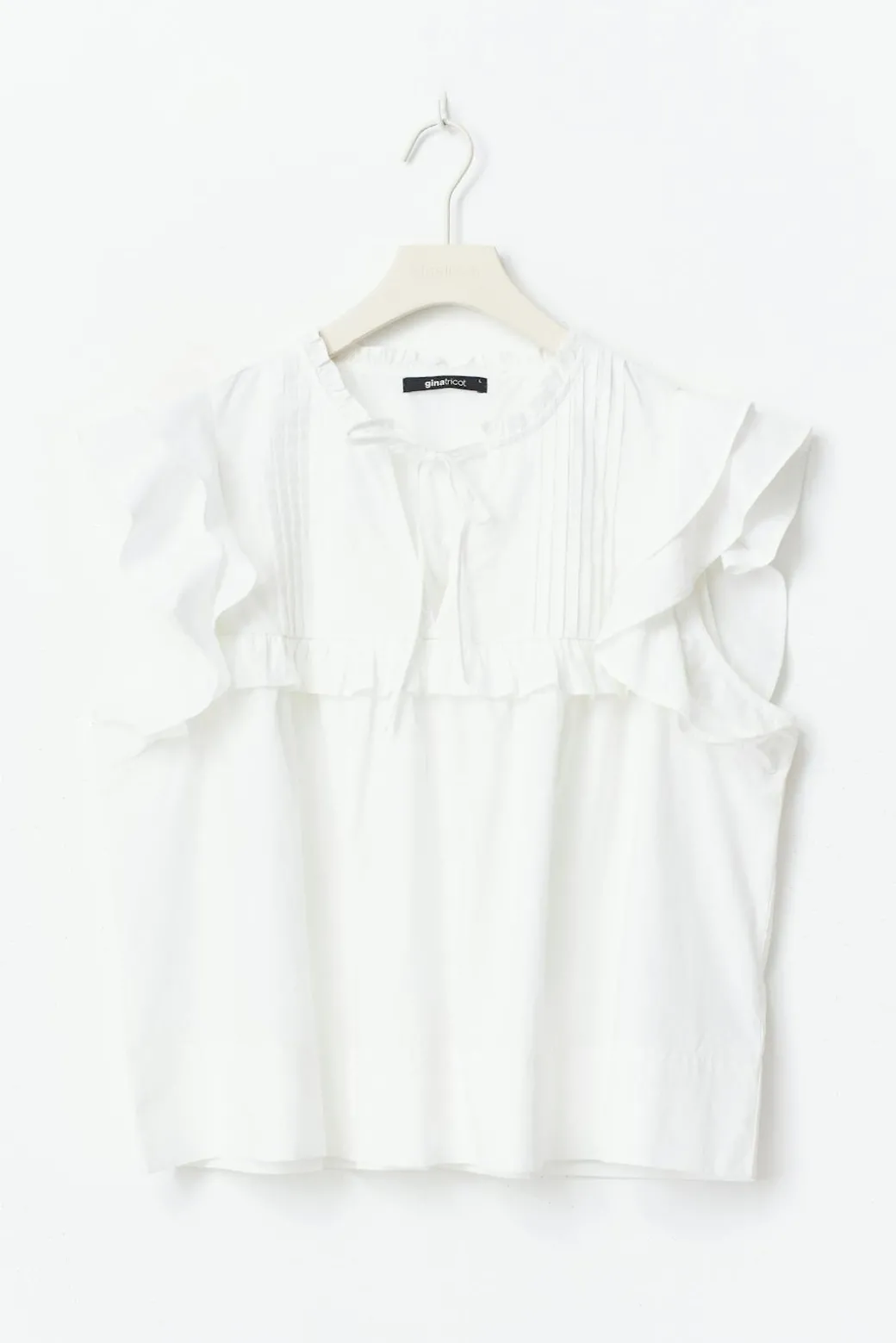 Poplin frill top