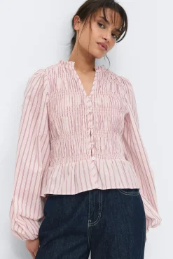 Poplin smock blouse