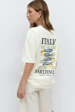 Printed oversized tee