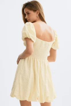 Puff sleeve mini dress