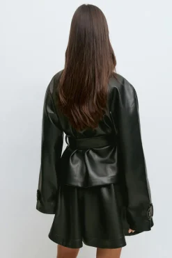 Pu mini skirt