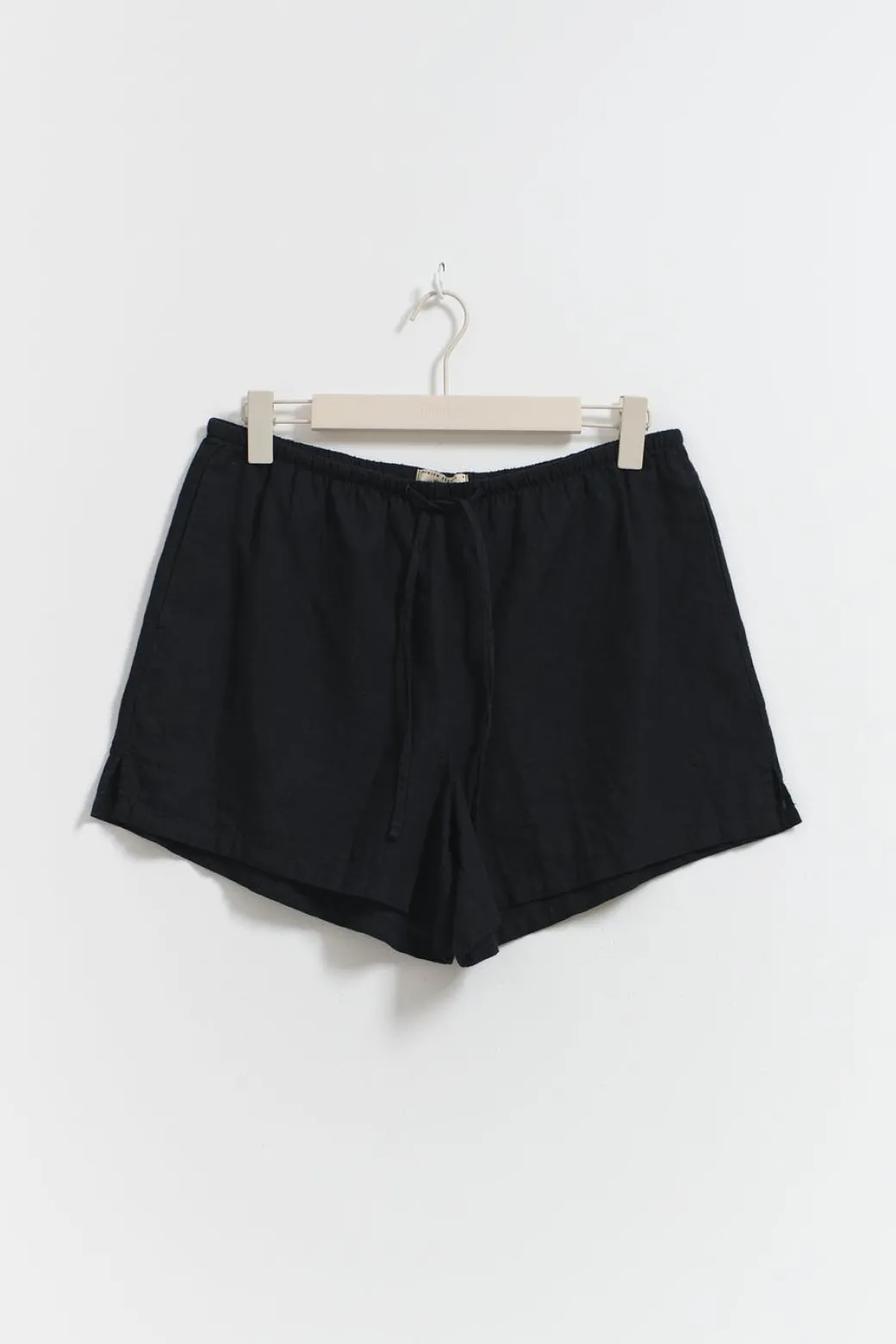 Relaxed linen blend shorts