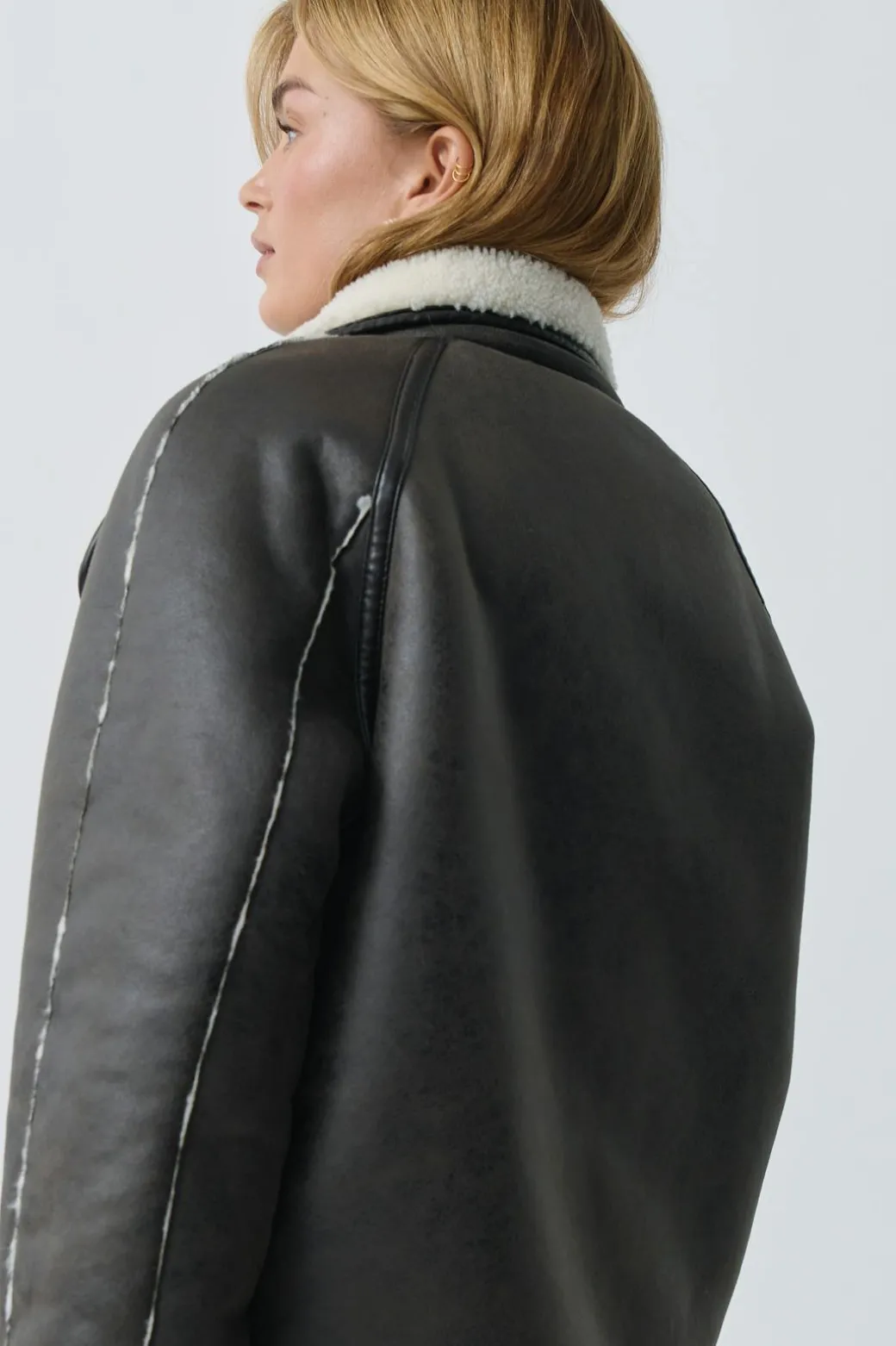 Reversible teddy jacket