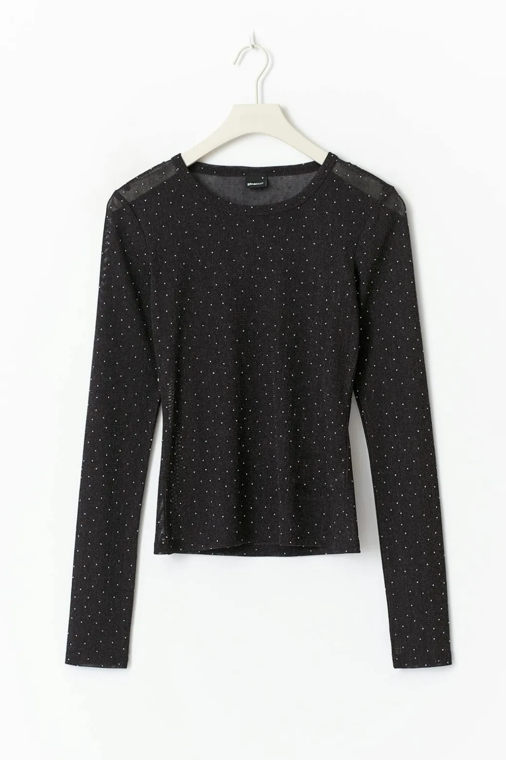 Rhinestone sheer top