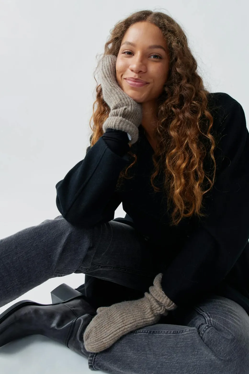 Rib mittens
