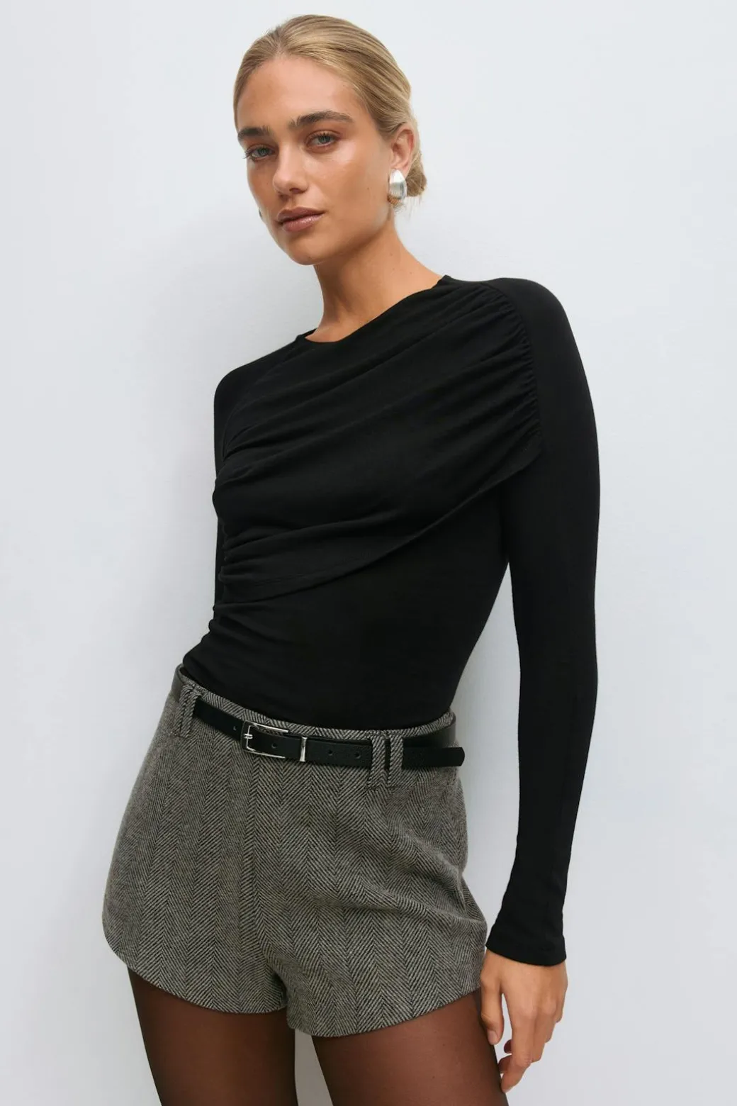 Ruched drapy top