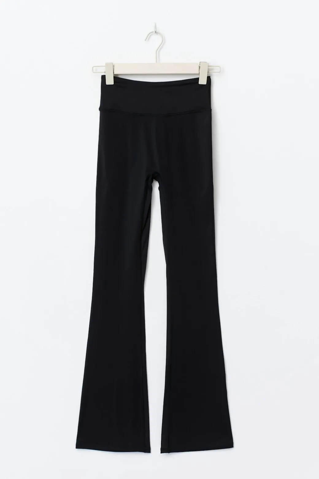 Ruched flare yoga tights