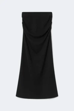 Ruched maxi skirt