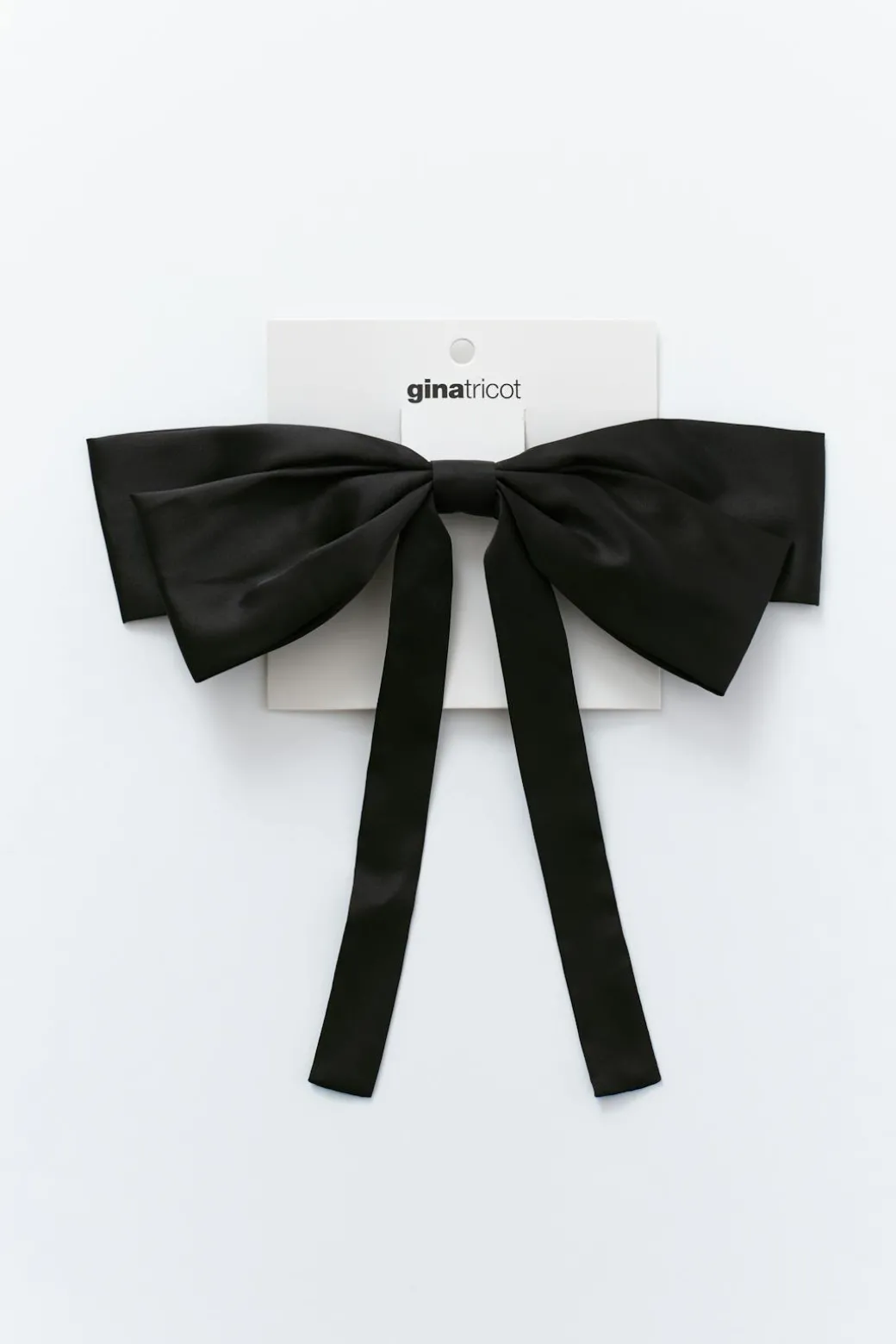 Satin bow hair clip