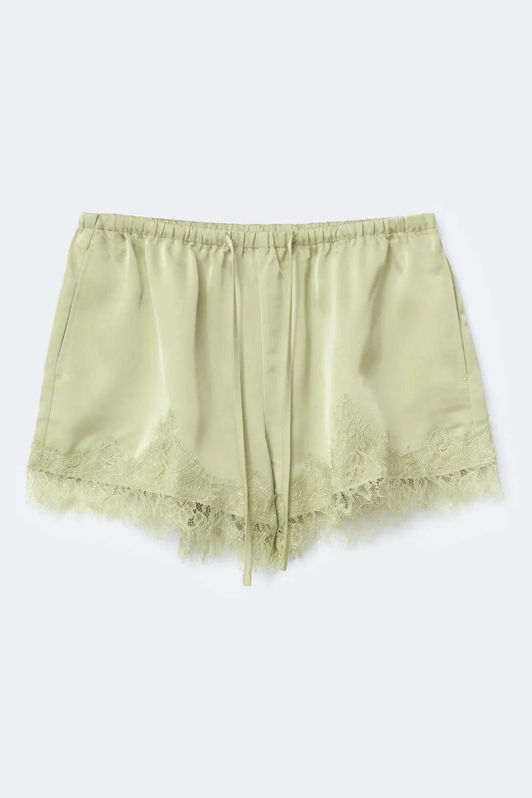 Satin lace shorts