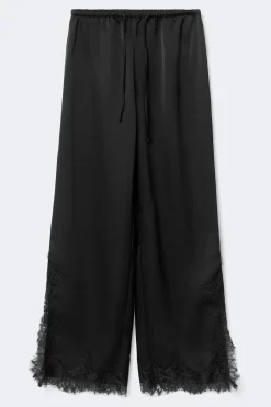 Satin lace trousers