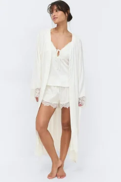 Satin loungewear robe
