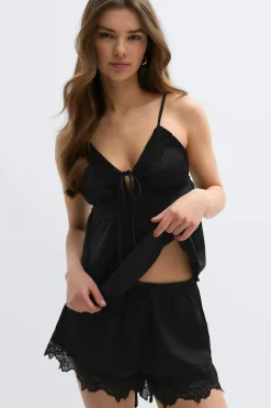 Satin loungewear singlet