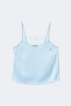 Satin loungewear singlet