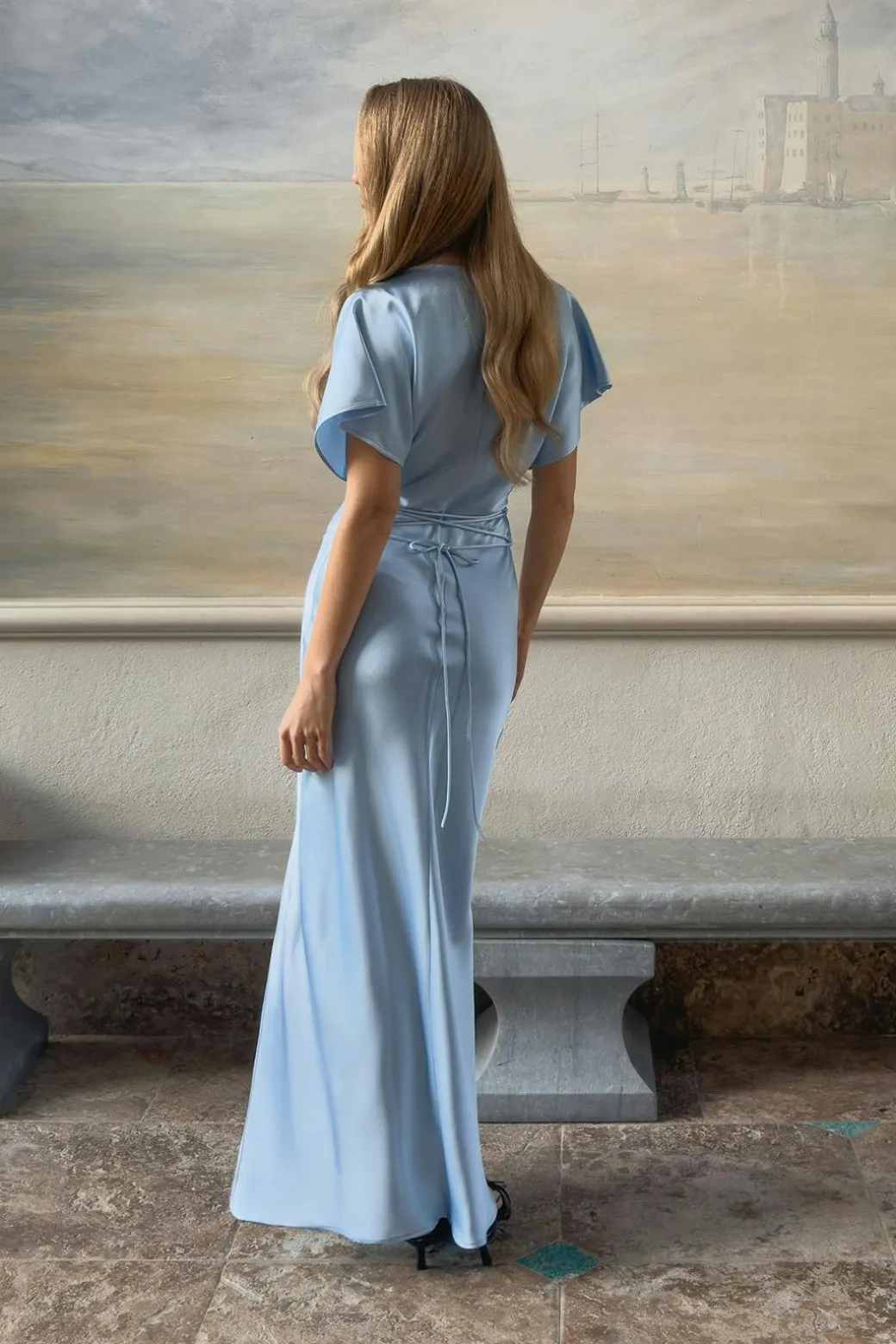 Satin maxi dress