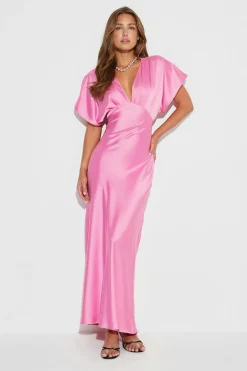 Satin maxi dress