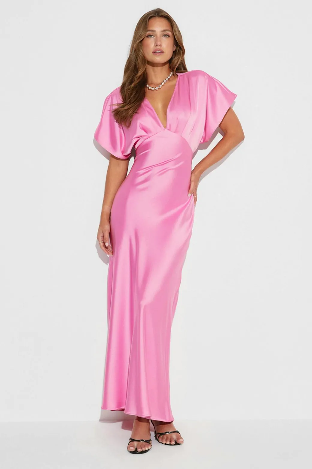 Satin maxi dress