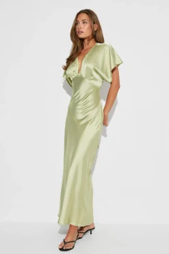 Satin maxi dress