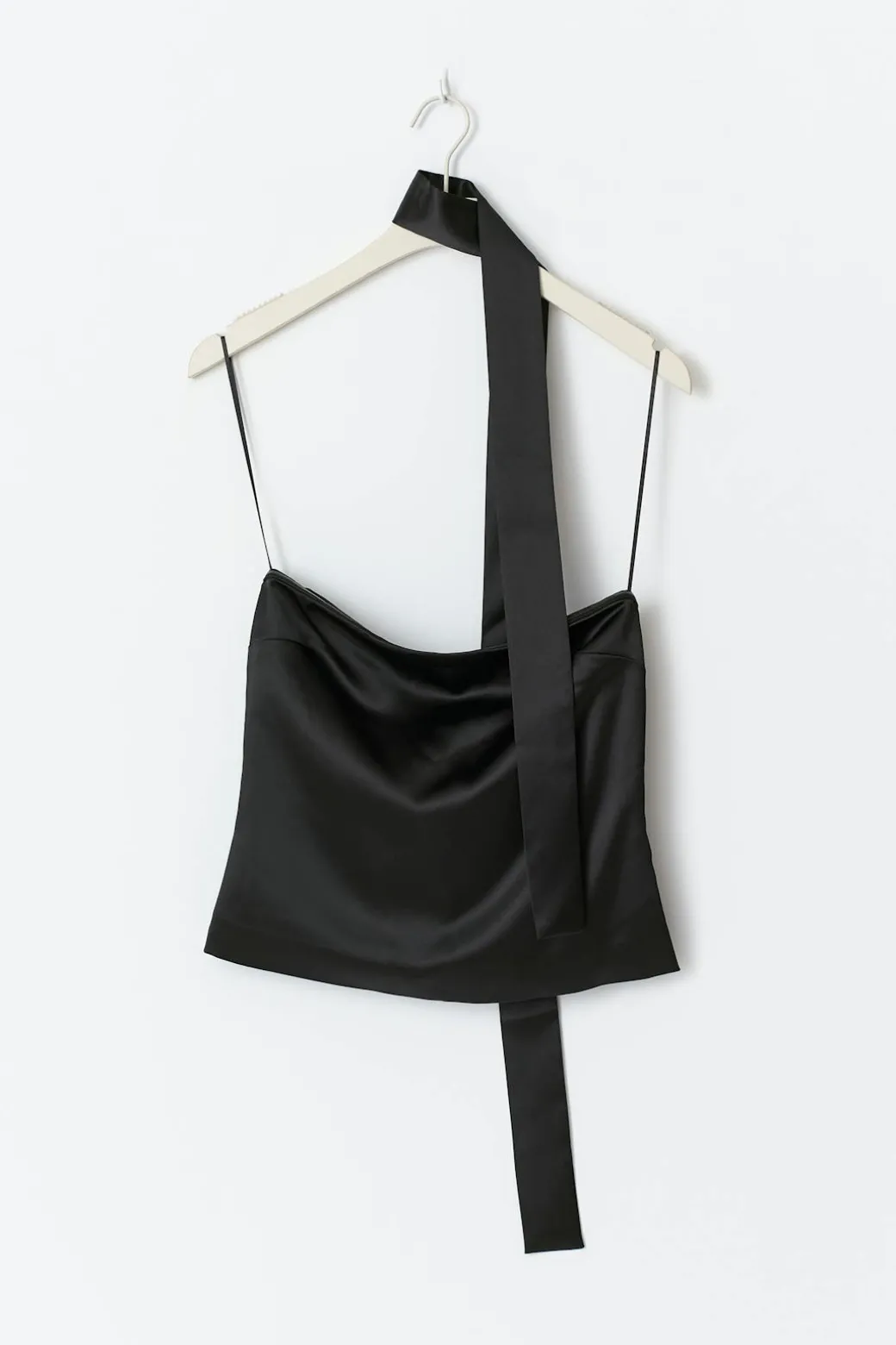 Satin scarf top