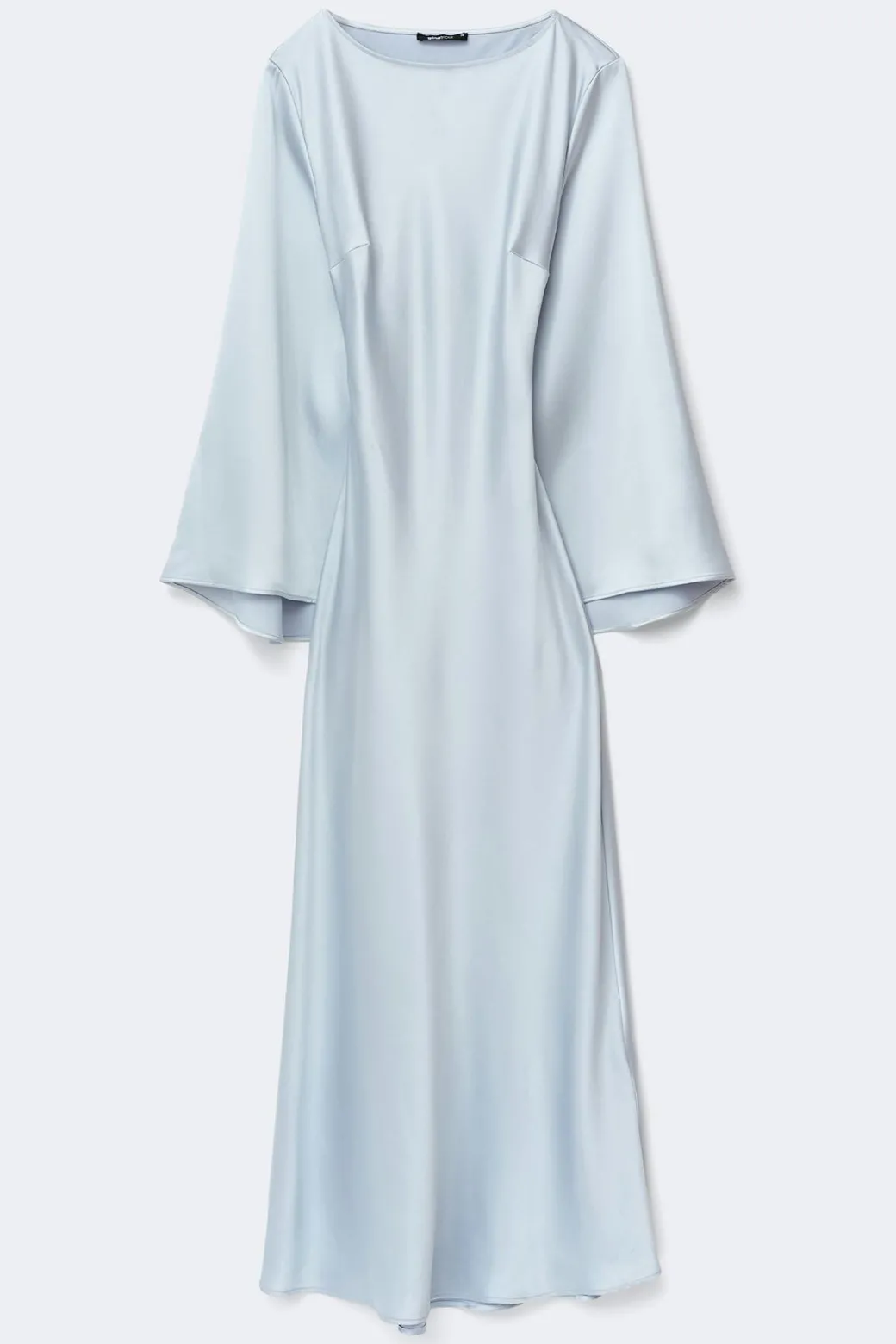 Satin wide sleeve maxi dress