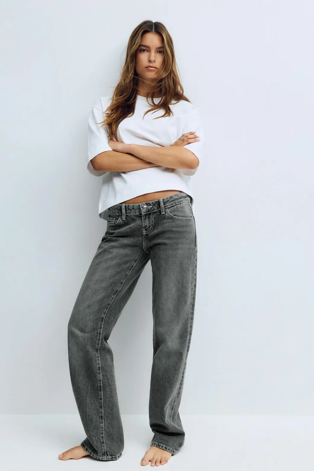 Scandi low straight jeans